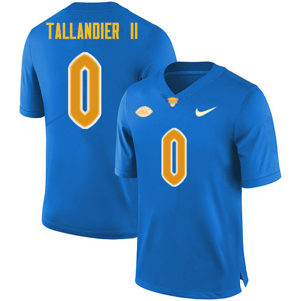 Men #0 Judson Tallandier II Pitt Panthers College Football Jerseys Sale-Royal